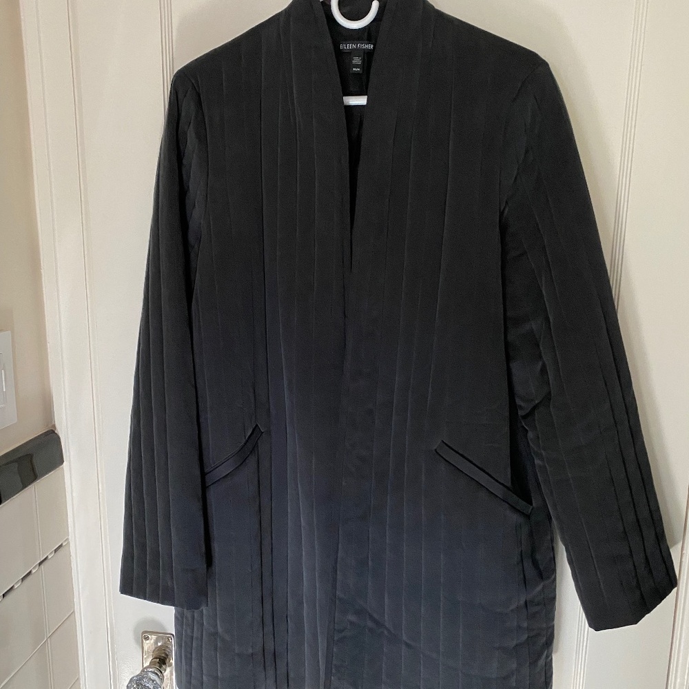 Eileen Fisher Sand-washed Silk Coat/Jacket